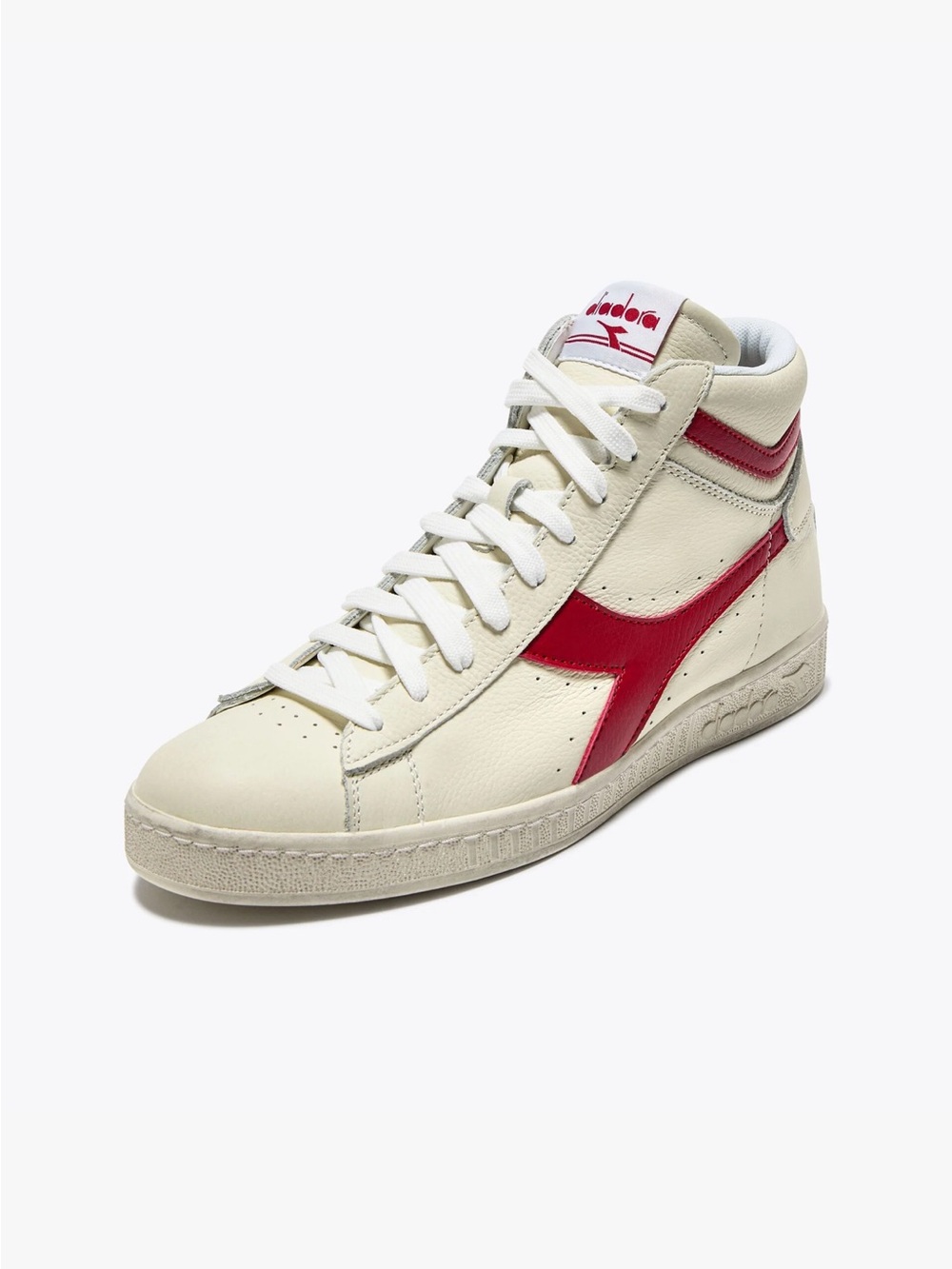 Diadora Game L High Waxed Sneakers White Red Pepper Size 7.5 Men / Women 9